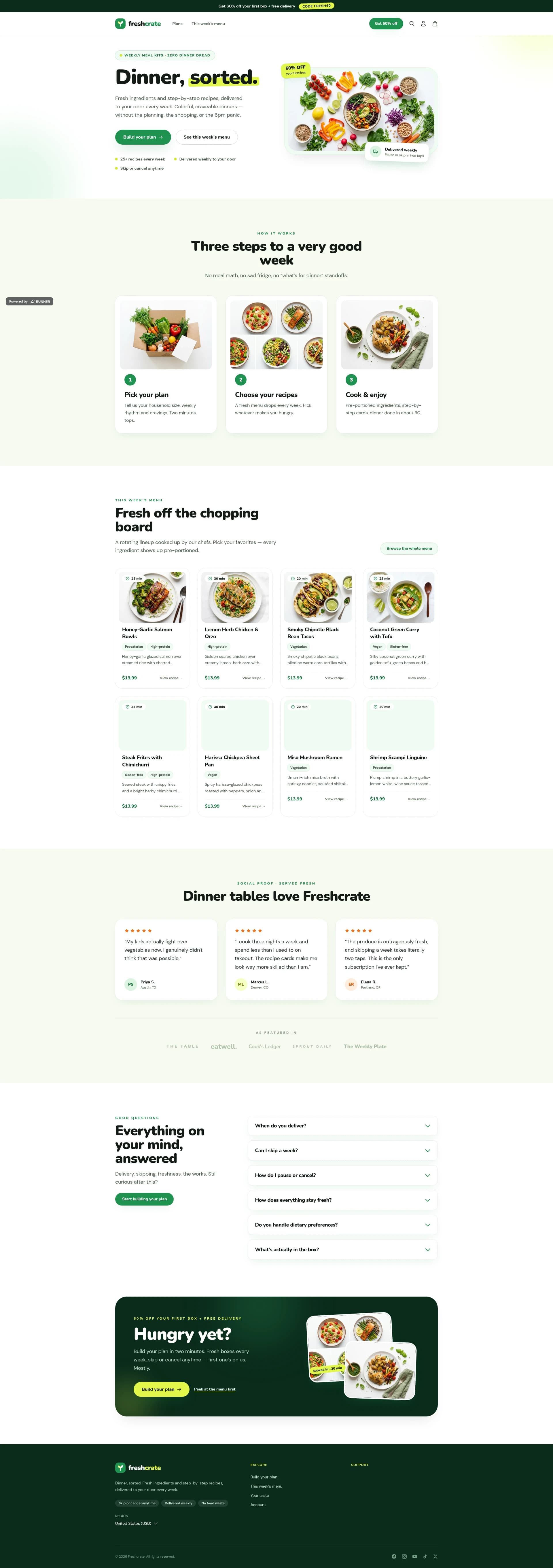 Meal Plan Subscription