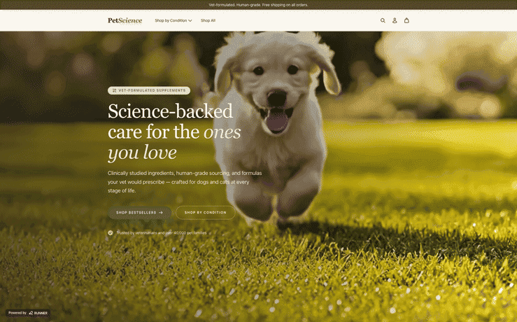 Pet Supplement Store