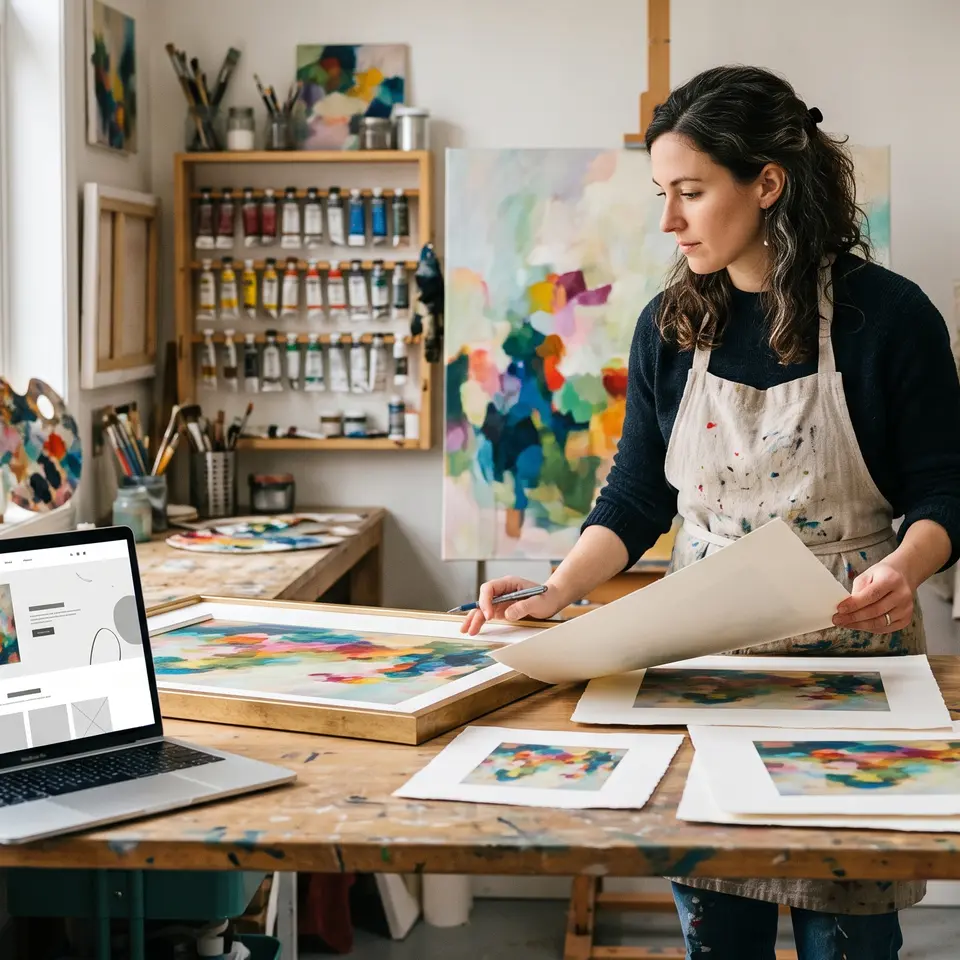 Website-Builder für Kunstschaffende, passend zu Ihren Werken
